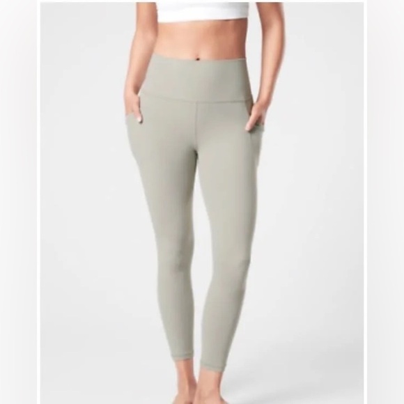 Athleta Pants - ATHLETA Women’s Salutation Stash 7/8 Tight Sage Green Yoga Running Pant LT
